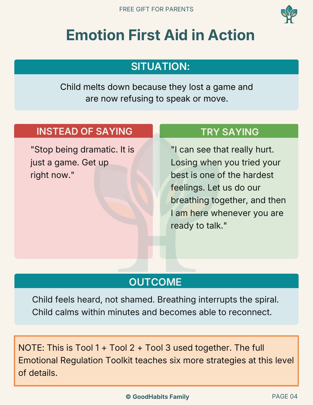 Emotion First Aid Kit — A real scenario — and how the tools land